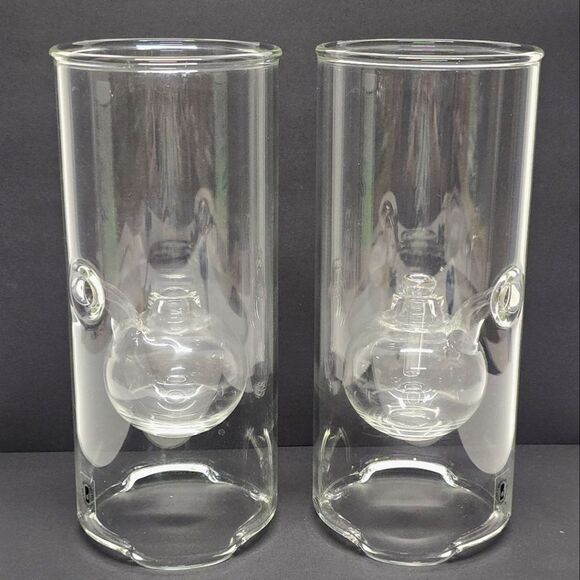 Wolfard Glassblowing Original Oil Lamp 9” Set Of 2 - Picture 1 of 9